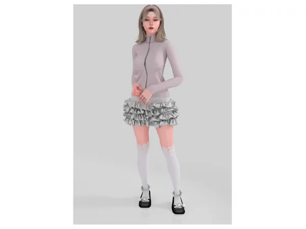 Alpha ANGEL CLOUD OUTFIT - The Sims 4 Custom Content