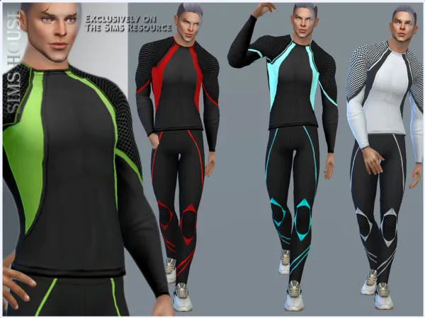 Alpha MEN'S FITNESS AND YOGA TOP - The Sims 4 Custom Content