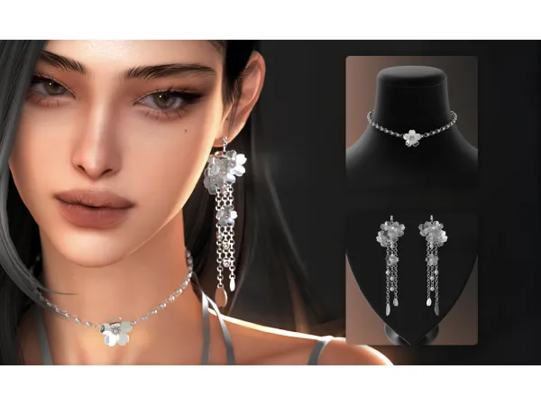 Alpha Petal and Pearl Set by Chih - The Sims 4 Custom Content