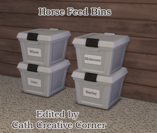 Maxis Match Horse Feed Bins by simsfinds - The Sims 4 Custom Content