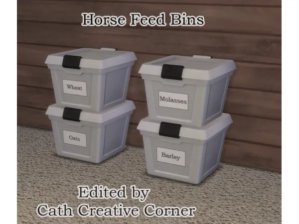Maxis Match Horse Feed Bins - The Sims 4 Custom Content