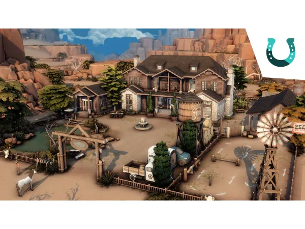 Maxis Match Huge Family Ranch by Bojana Sims - The Sims 4 Custom Content