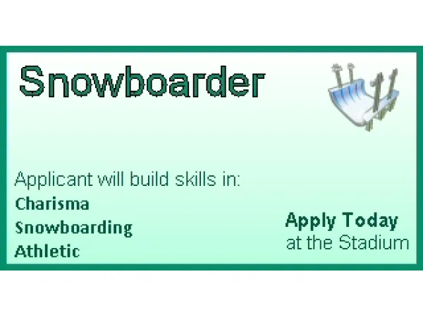 Snowboarding Career by simsfinds - The Sims 3 Custom Content