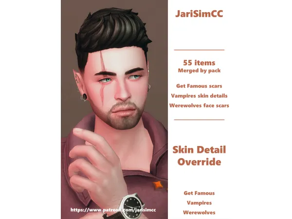 Maxis Match JariSimCC SkinDetail Overide by JariSimCC - The Sims 4 Custom Content