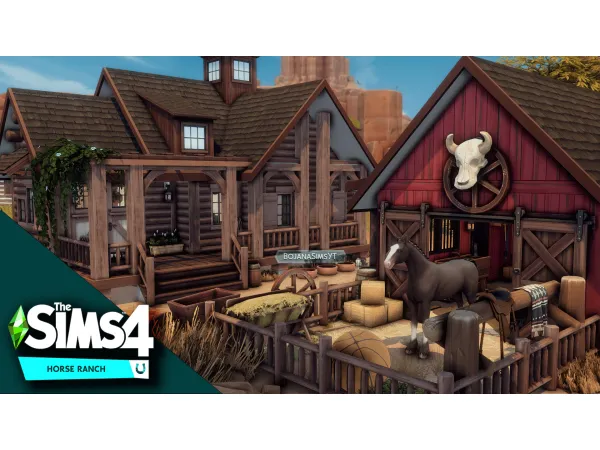 Maxis Match Small starter home for a horse owner by Bojana Sims - The Sims 4 Custom Content