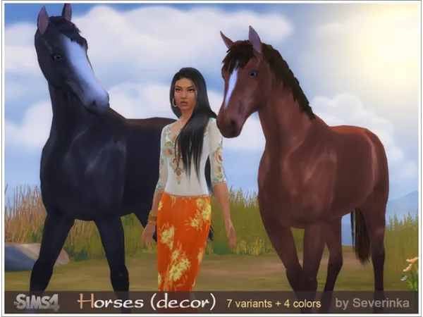 Maxis Match Decorative horses by severinka - The Sims 4 Custom Content