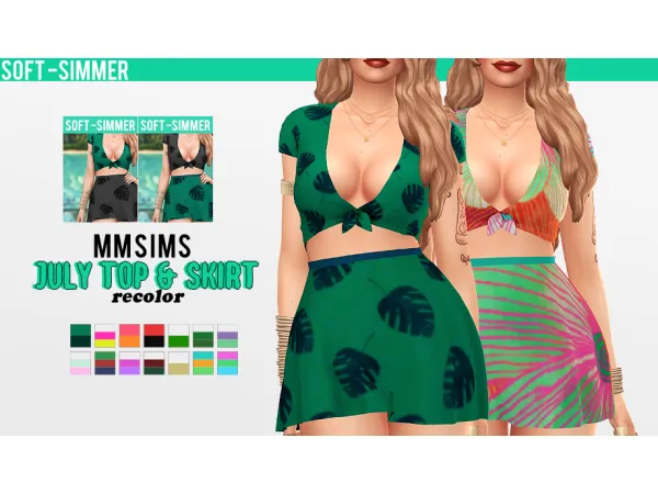 Maxis Match soft simmer MMSIMS JULY SET RECOLOR - The Sims 4 Custom Content