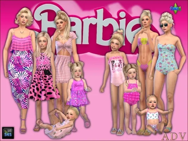 Maxis Match Barbie clothing - The Sims 4 Custom Content
