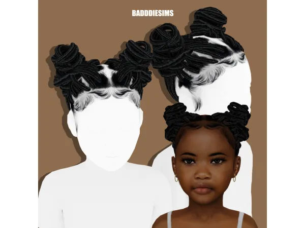 KEYNA HAIR CHILD VERSION by BADDDIESIMS