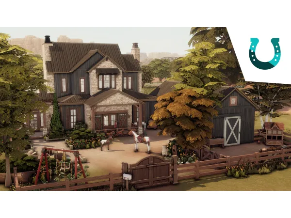 Maxis Match Large family ranch by Bojana Sims - The Sims 4 Custom Content