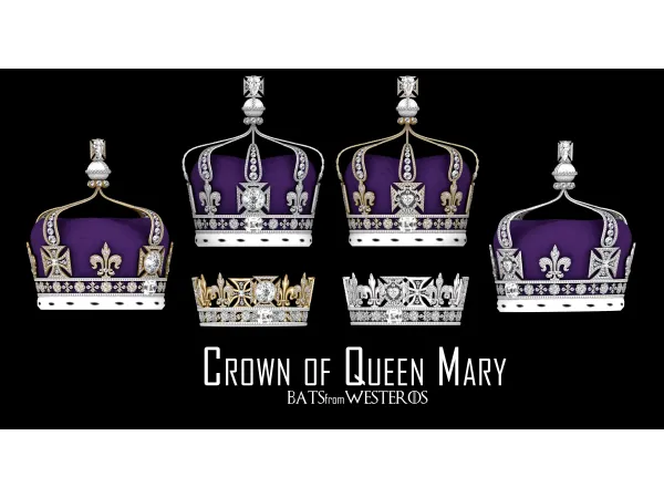 Mix Crown of Queen Mary BatsFromWesteros by BatsFromWesteros - The Sims 4 Custom Content