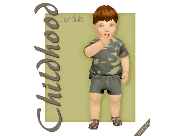 Mix Childhood Sandals Infant Version - The Sims 4 Custom Content