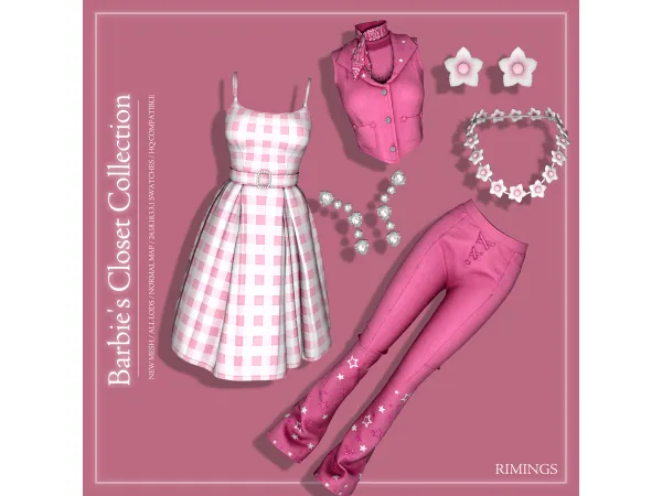 Alpha [RIMINGS] Barbie's Closet Collection by RIMINGS - The Sims 4 Custom Content