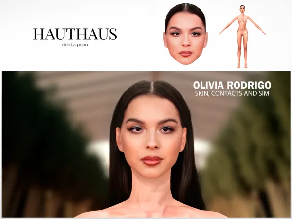 Alpha Olivia Rodrigo Skin and Sim for (Super Real) by Hauthaus - The Sims 4 Custom Content