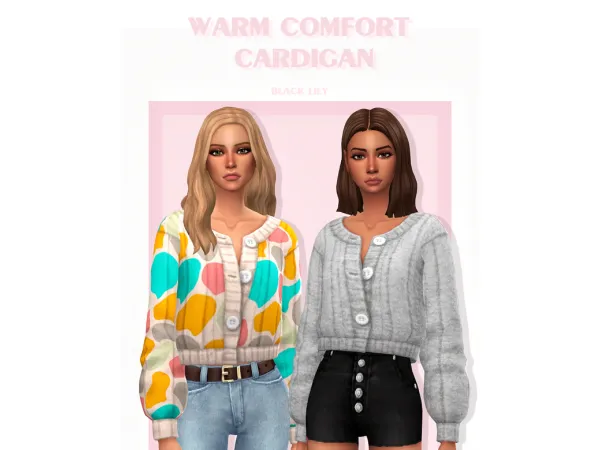 Maxis Match Warm Comfort Cardigan by Black Lily - The Sims 4 Custom Content
