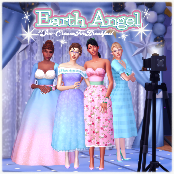 Maxis Match Earth Angel A Mid Century Prom Inspired Set creamforbreakfast by simsfinds - The Sims 4 Custom Content