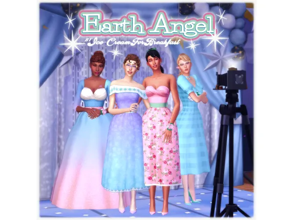 Maxis Match Earth Angel A Mid Century Prom Inspired Set creamforbreakfast by ice - The Sims 4 Custom Content