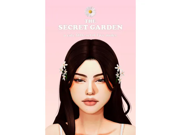 Maxis Match the secret garden a cute little set of face moles by Lady Simmer - The Sims 4 Custom Content