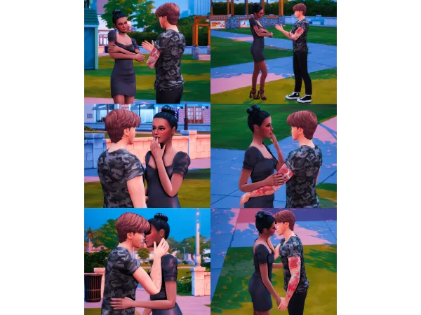 Maxis Match POSEPACK Meeting Flirting by Rosiesimsie - The Sims 4 Custom Content