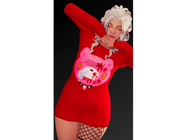 Maxis Match Hoochie Mama Dress by Saruin - The Sims 4 Custom Content