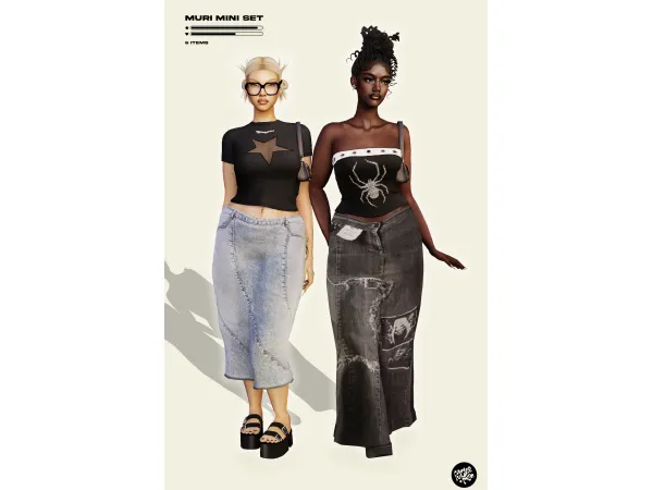 Alpha Muri Set (6 items) by fukkie mon - The Sims 4 Custom Content