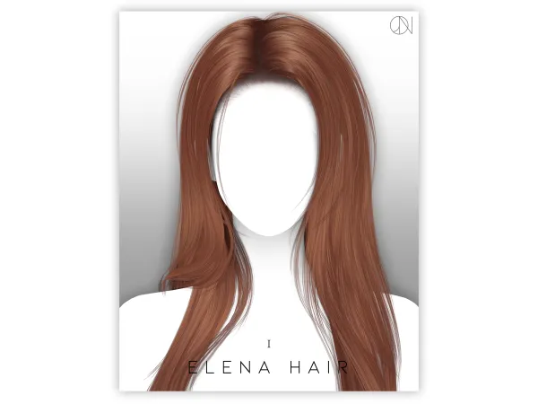 Alpha [JINO] HAIR N33 ELENA by JINO - The Sims 4 Custom Content