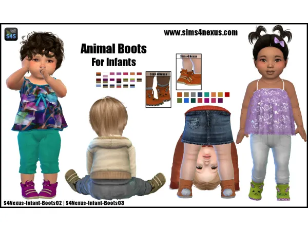 Maxis Match Animal Boots For Infants - The Sims 4 Custom Content