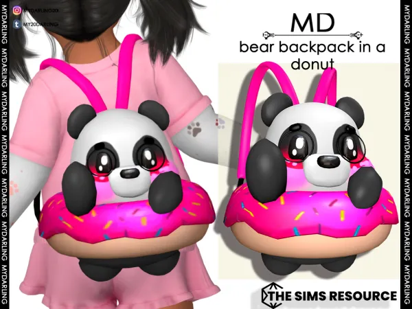 BEAR BACKPACK IN A DONUT