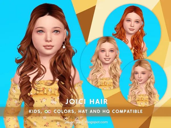 Alpha JOICI HAIR KIDS NOW PUBLIC by simsfinds - The Sims 4 Custom Content