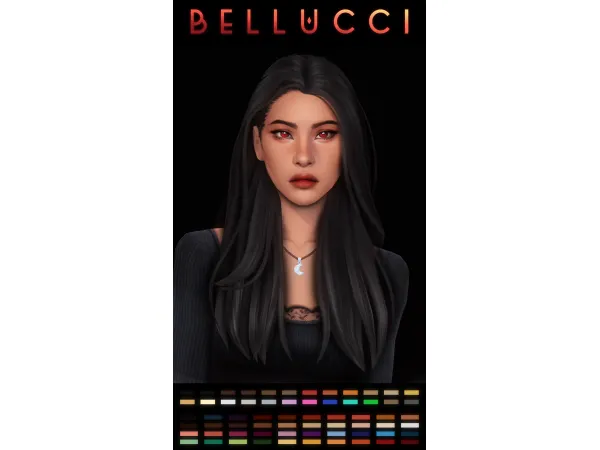 Maxis Match Bellucci Hair by SIMANDY - The Sims 4 Custom Content