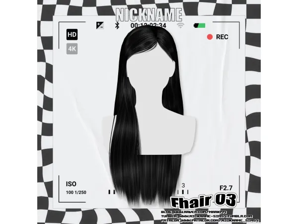 Alpha Fhair 03 by nickname_sims4 - The Sims 4 Custom Content