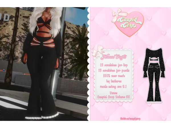 Alpha VENUS Hanni Outfit 800 CUUPID by 1 - The Sims 4 Custom Content