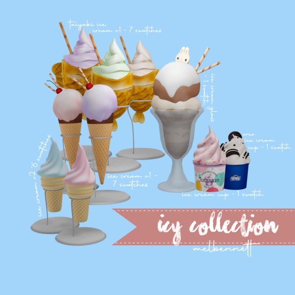 Mix ICY COLLECTION by melbennett - The Sims 4 Custom Content