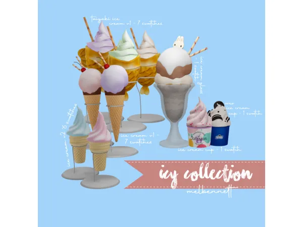 Mix ICY COLLECTION by Mel Bennett - The Sims 4 Custom Content