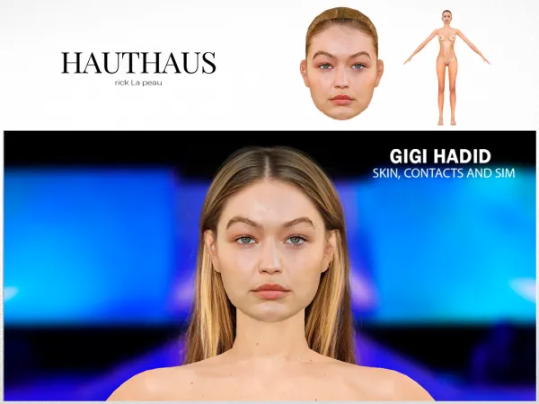Alpha Gigi Hadid Skin and Sim 4k for (Extremely Realistic Sim) by Hauthaus - The Sims 4 Custom Content