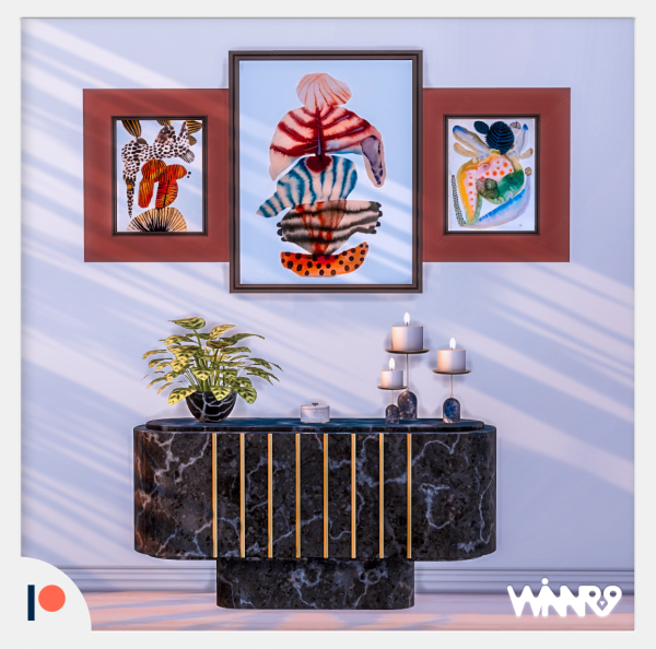 Alpha August 2023 Wall decal by simsfinds - The Sims 4 Custom Content