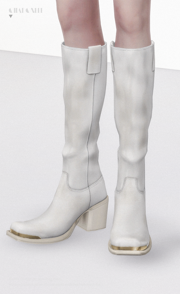 Alpha MiuMiu Cowgirl Western Long Boots by simsfinds - The Sims 4 Custom Content