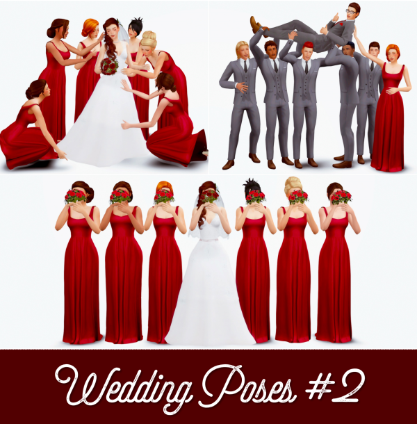 Mix Wedding Poses 2 by simsfinds - The Sims 4 Custom Content