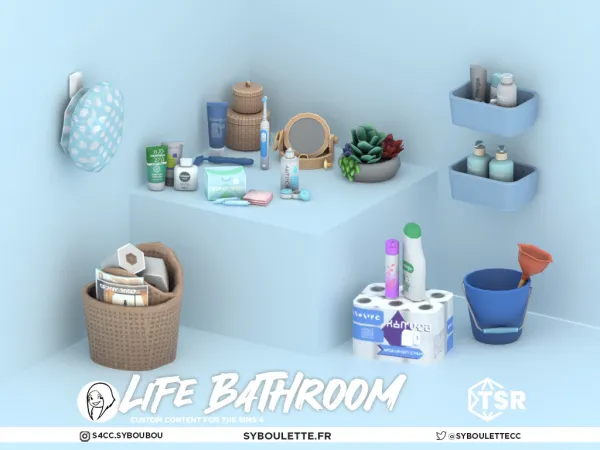 Maxis Match Life bathroom set - The Sims 4 Custom Content