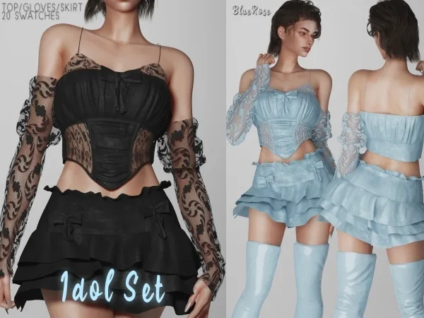 Alpha [BR]Idol Cute Set - The Sims 4 Custom Content
