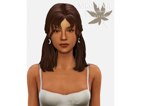 Maxis Match Carol Niko Hair Reupload by ladyboxowo - The Sims 4 Custom Content