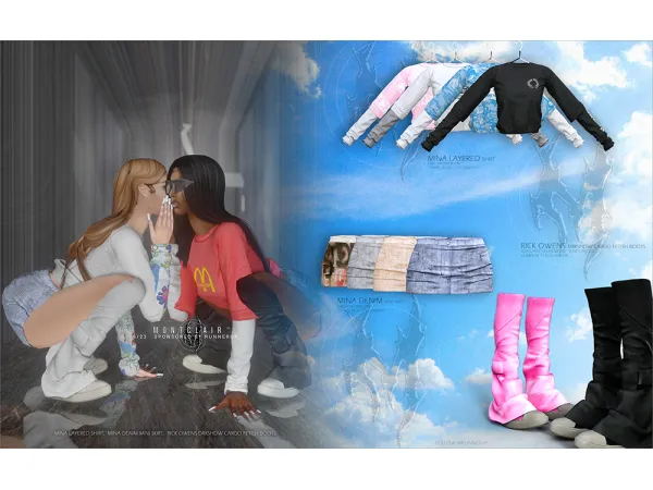 Alpha montclair (mina set) by Runnerup - The Sims 4 custom content