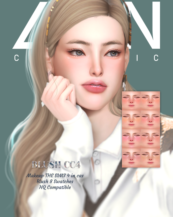 Alpha LEAN BLUSH CC4 by simsfinds - The Sims 4 Custom Content