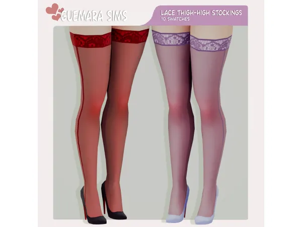 Lace Thigh-High Stockings (Public now!) by Guemara