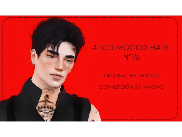 4to3 Moood Hair N76 by VMSims - The Sims 3 Custom Content