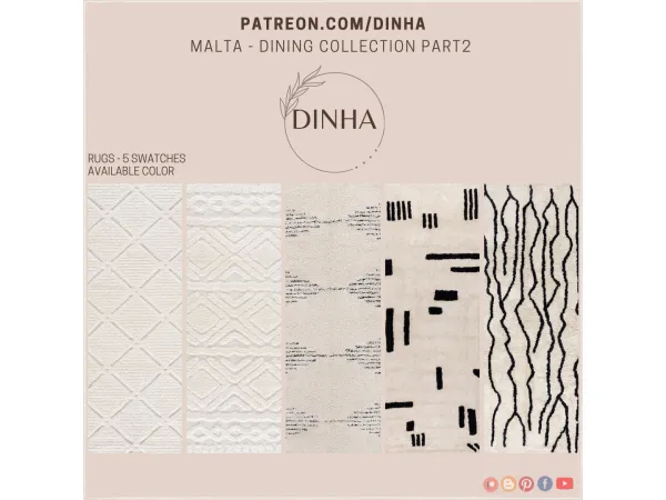 Mix Malta Dining Collection Part2 - The Sims 4 Custom Content