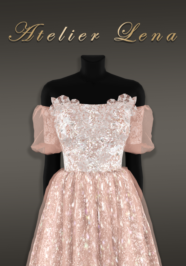 Alpha [Atelier Lena] Dana Flower Dress by simsfinds - The Sims 4 Custom Content