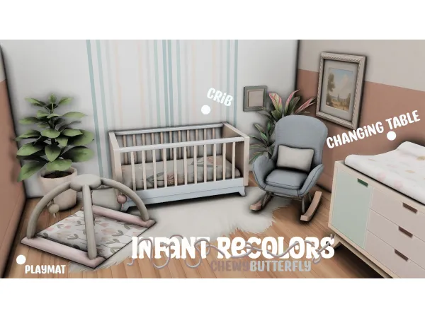 Maxis Match infant items recolors by chewybutterfly - The Sims 4 Custom Content