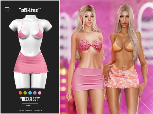 Alpha Off Line Becka Set Sample - The Sims 4 Custom Content