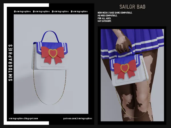 Alpha Sailor Bag Acc (ALL AGES) - The Sims 4 Custom Content